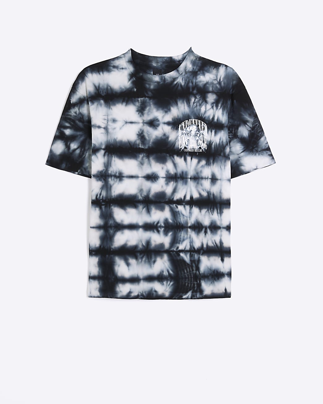 Black regular fit tie dye graphic t-shirt