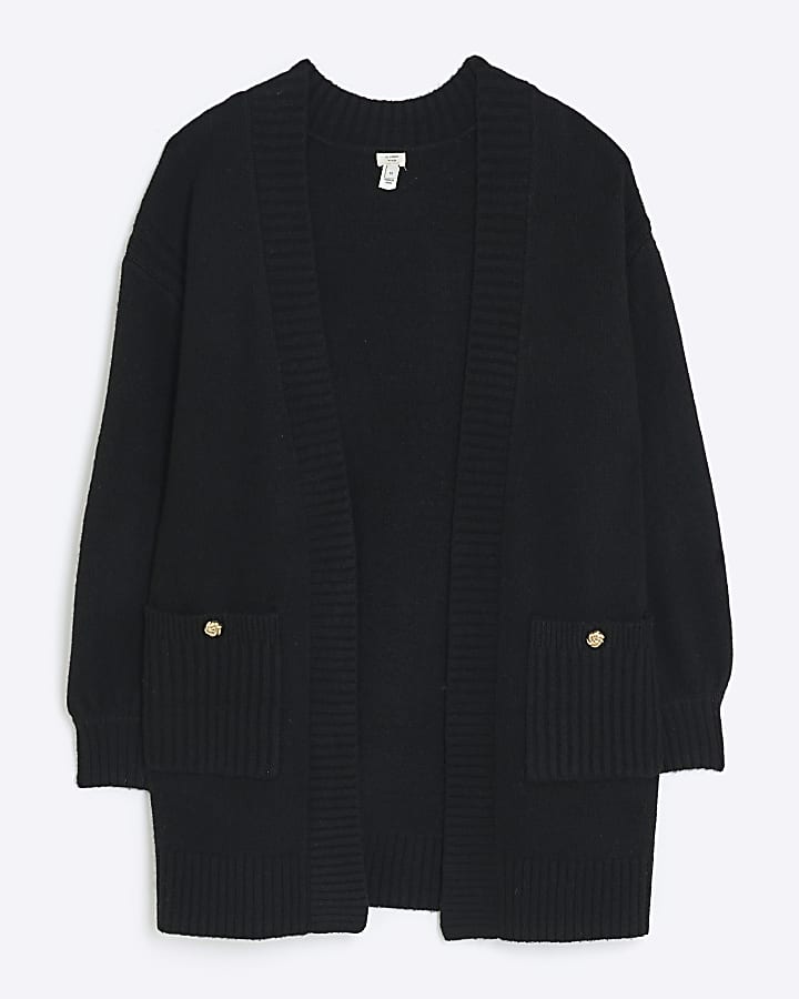 Black knitted cardigan