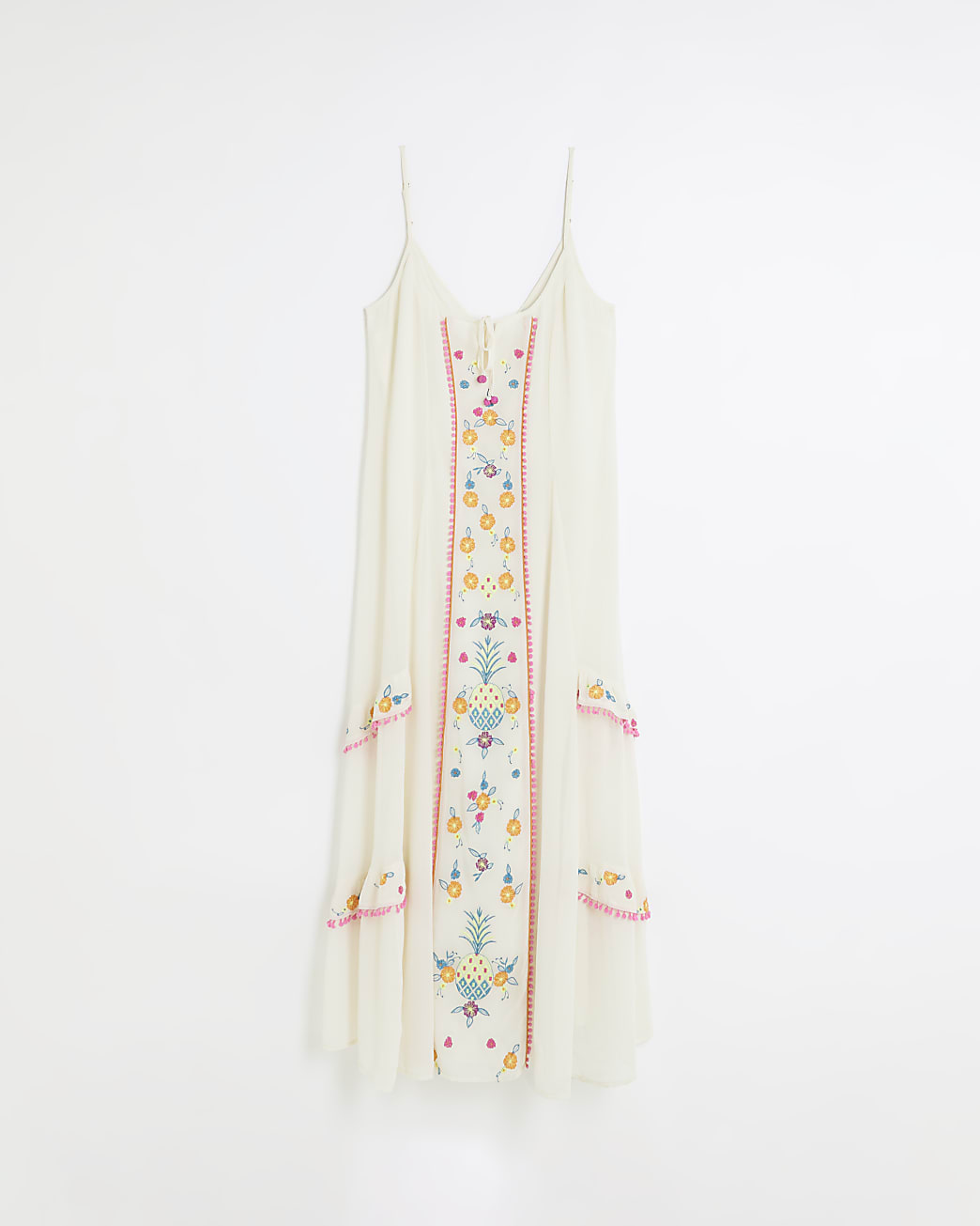 White embroidered maxi dress
