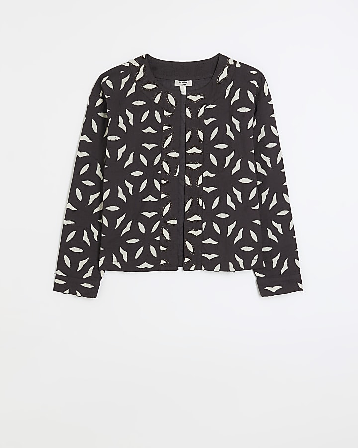 Black cut out jacket