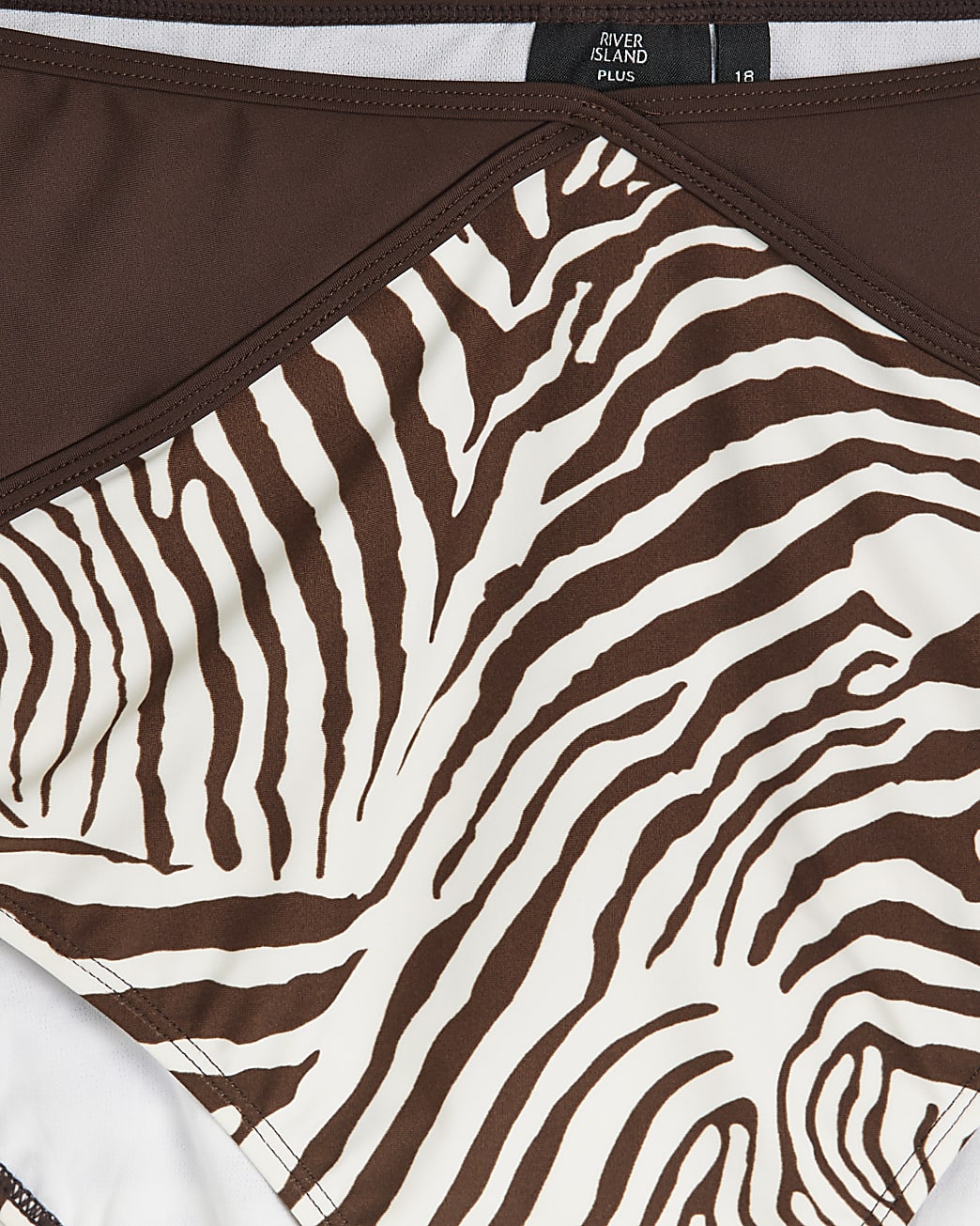 Plus brown animal print bikini bottoms