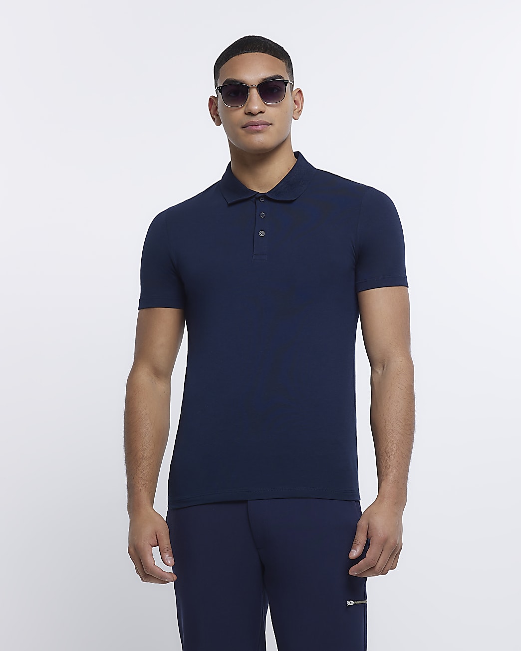 Black multipack of 4 muscle fit polo shirts