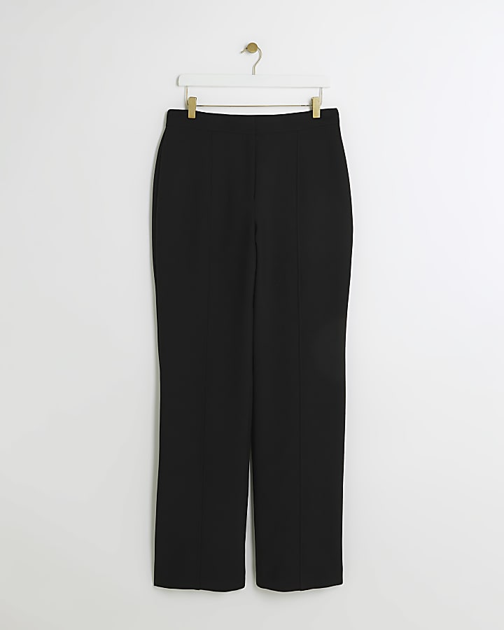 Black RI Studio straight leg smart trousers