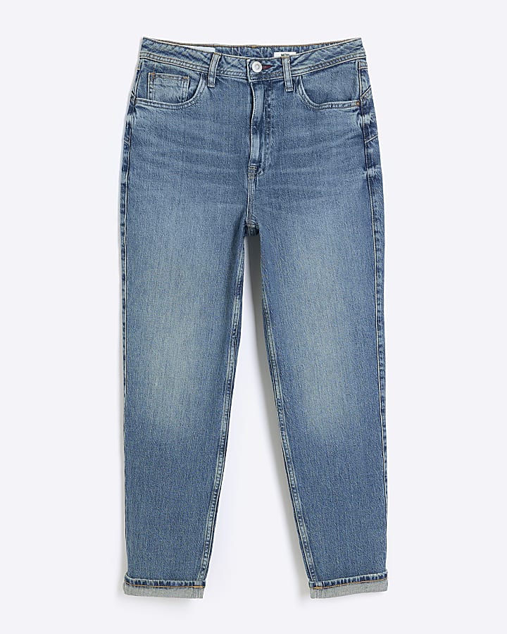 Blue sculpt mom jeans
