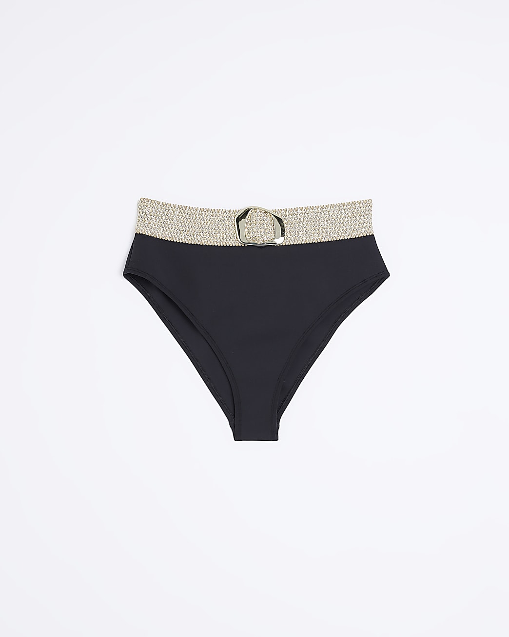 Black high waisted bikini bottoms