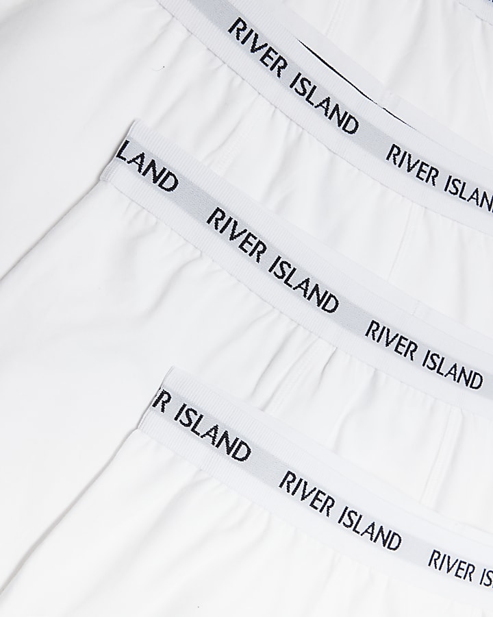 White regular fit multipack of 4 rib trunks