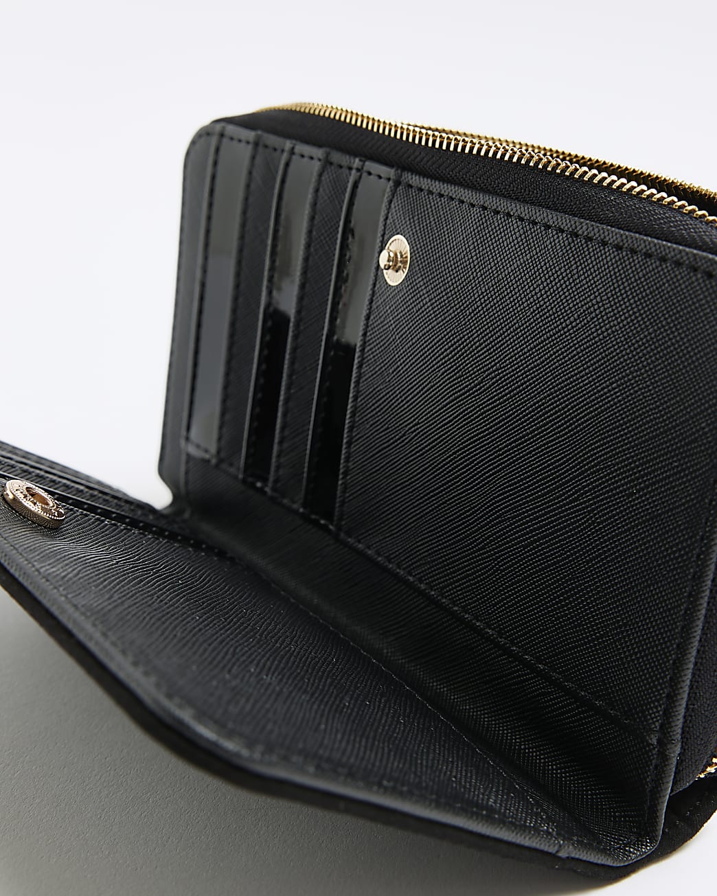Black RI monogram envelope purse