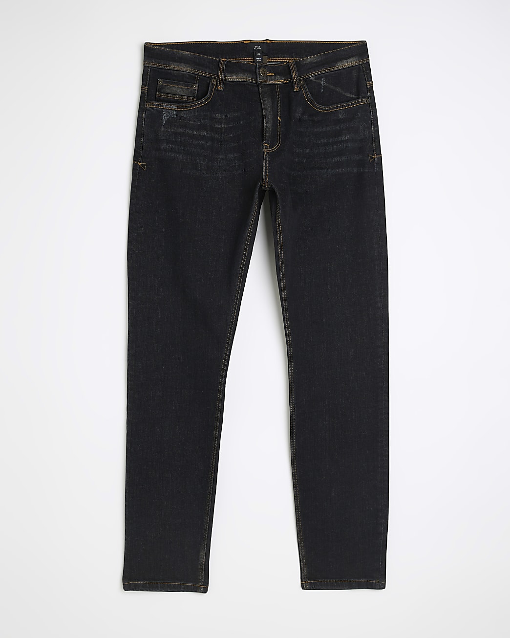Dark blue premium relaxed skinny fit jeans