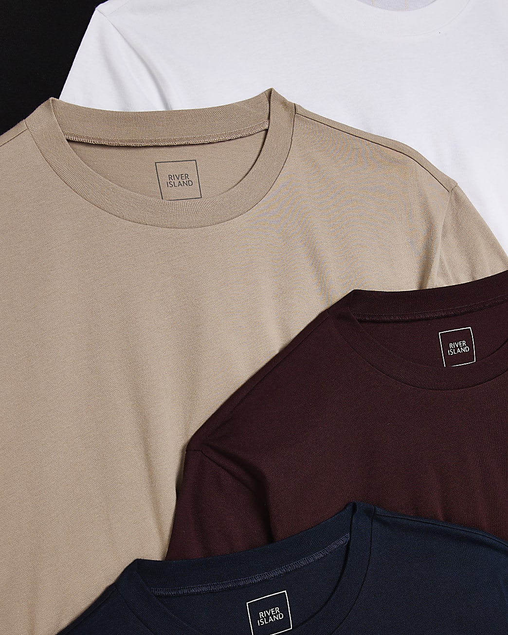 Navy multipack of 5 slim fit t-shirts