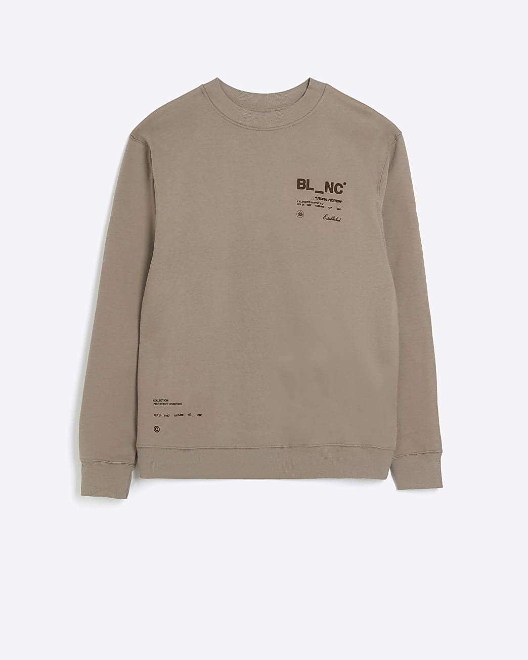 Grey regular fit graphic print sweatshirt