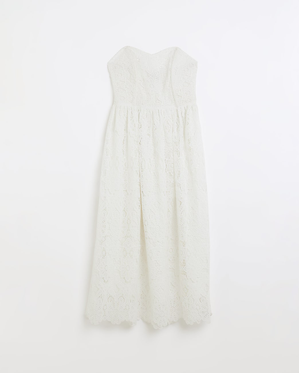 White lace corset midi dress
