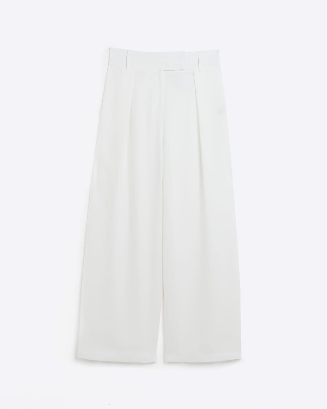 White wide leg trousers