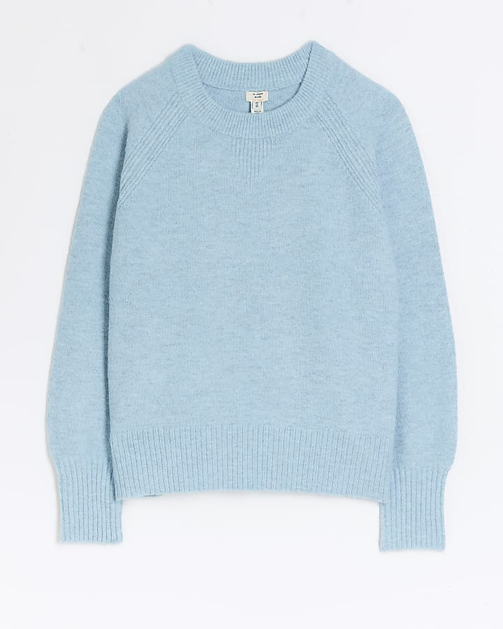 Blue knitted jumper