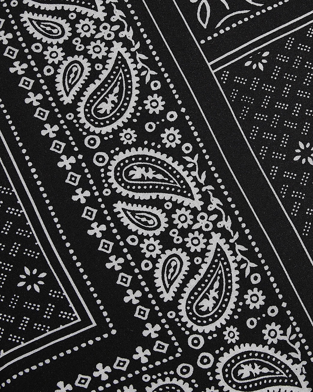 Big & Tall black bandana print shirt