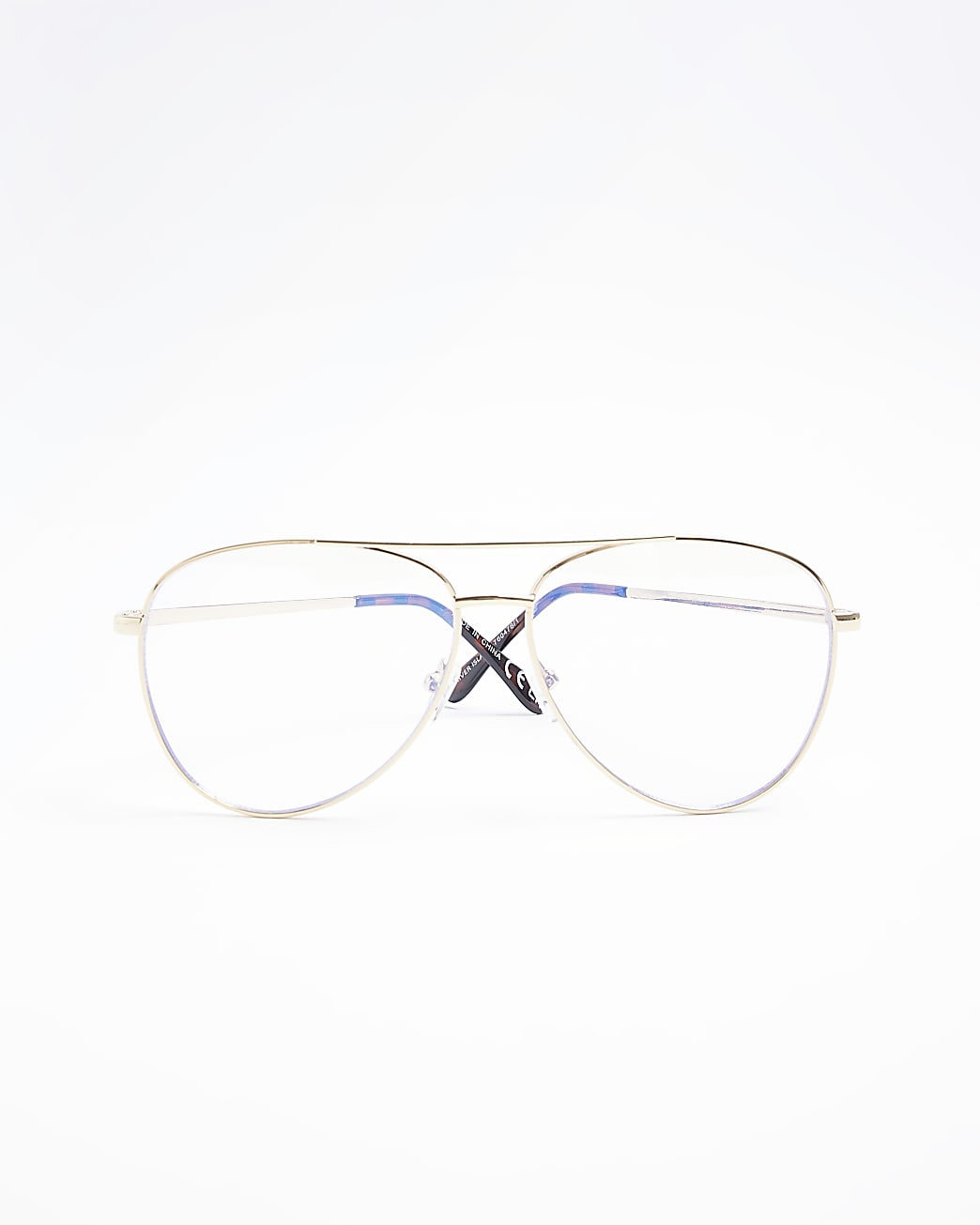 Gold Retro Aviator Sunglasses