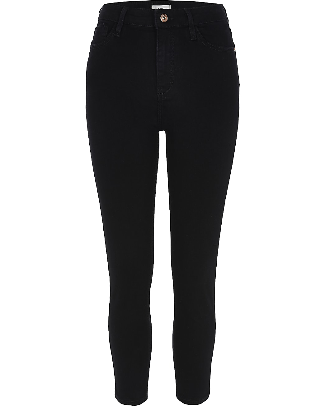 Petite black high waisted skinny jeans