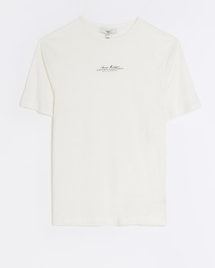 White regular fit graphic t-shirt
