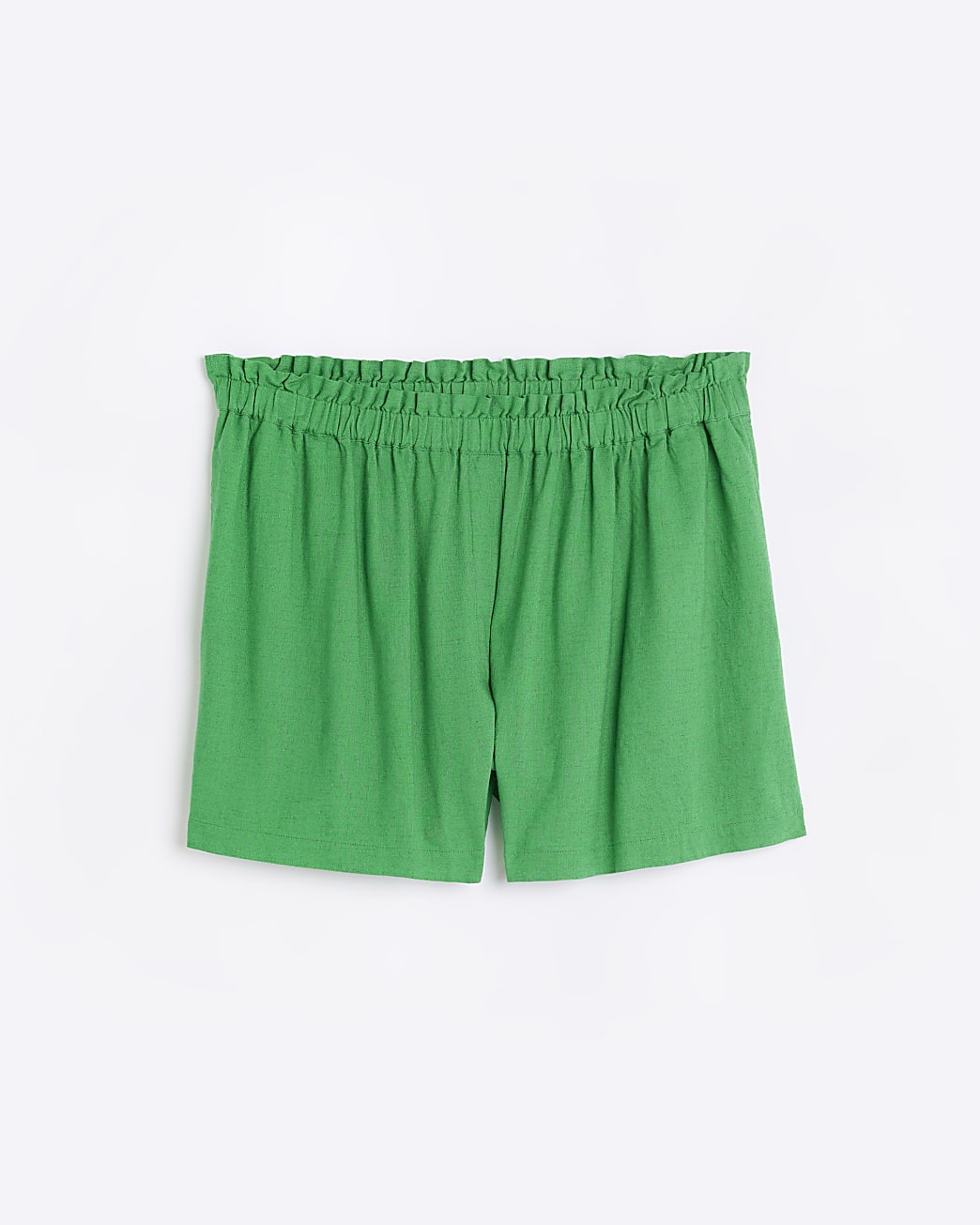 Plus green shorts with linen