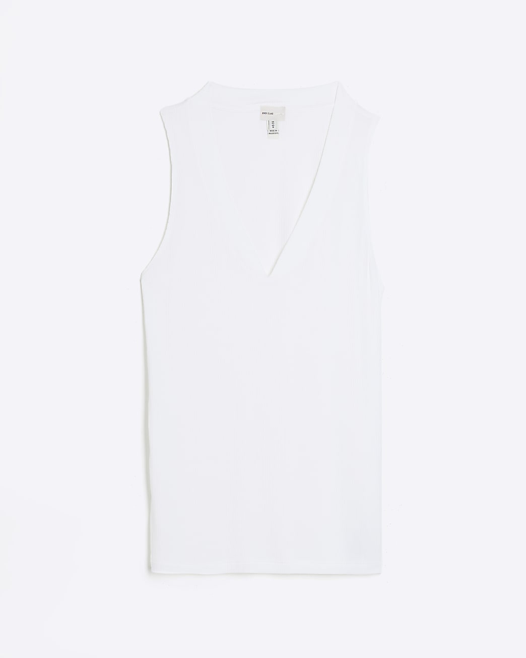 White v neck vest top