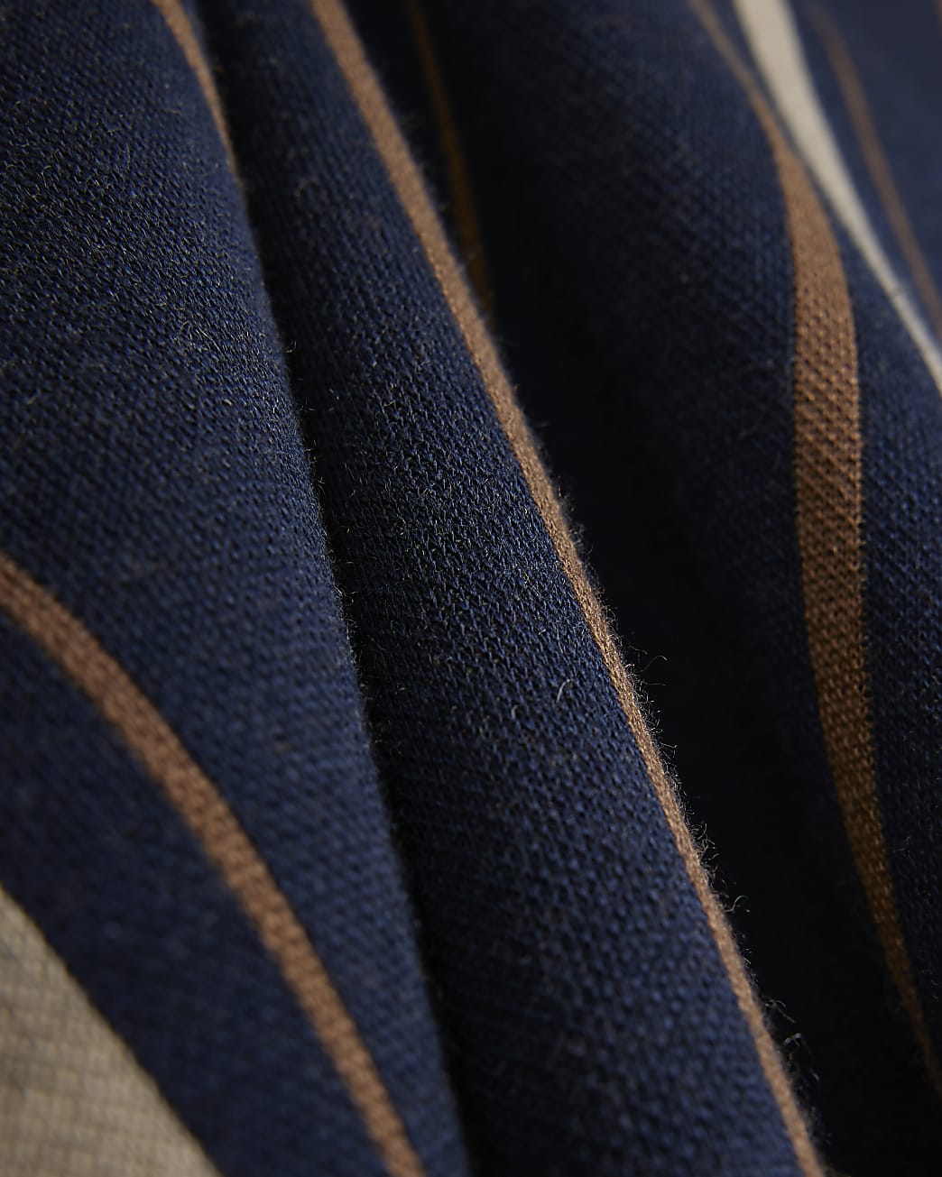 Navy slim fit striped t-shirt
