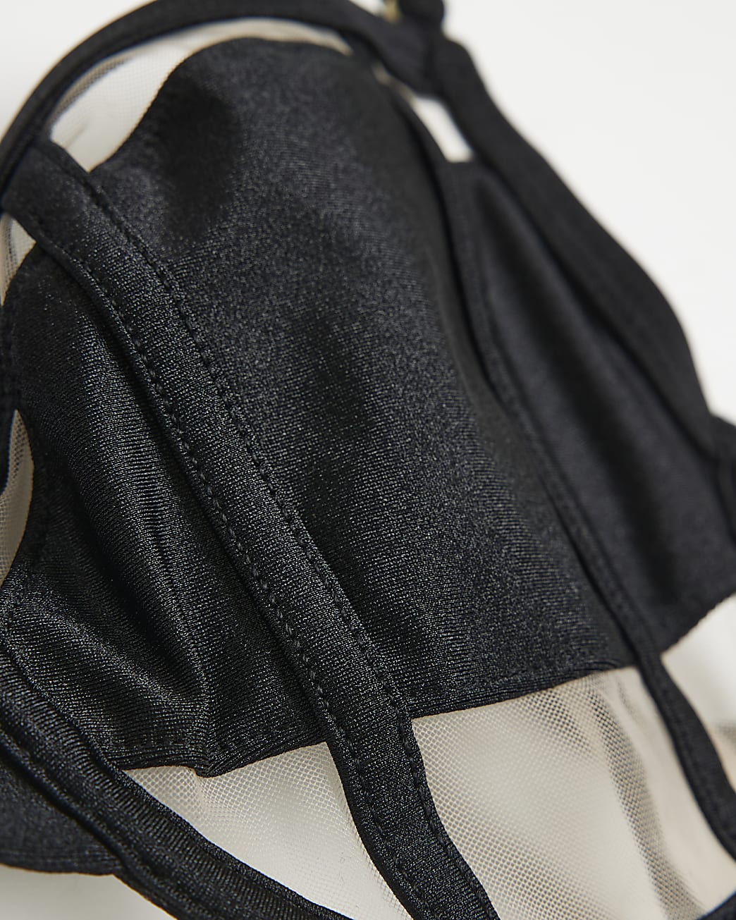 Black mesh bikini top