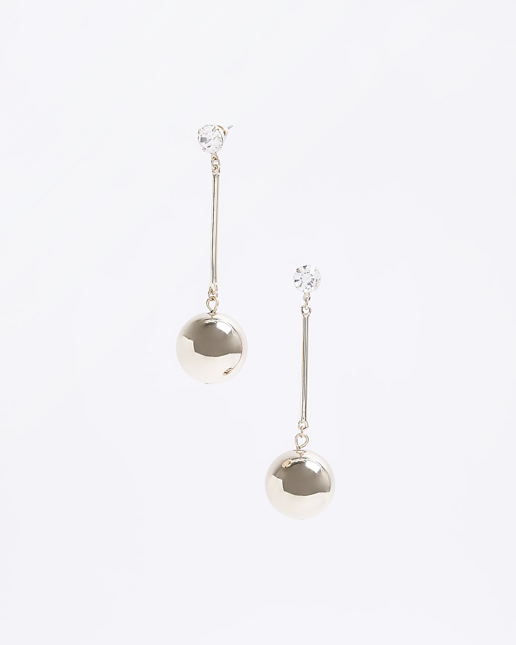 Gold embellished drop earrings