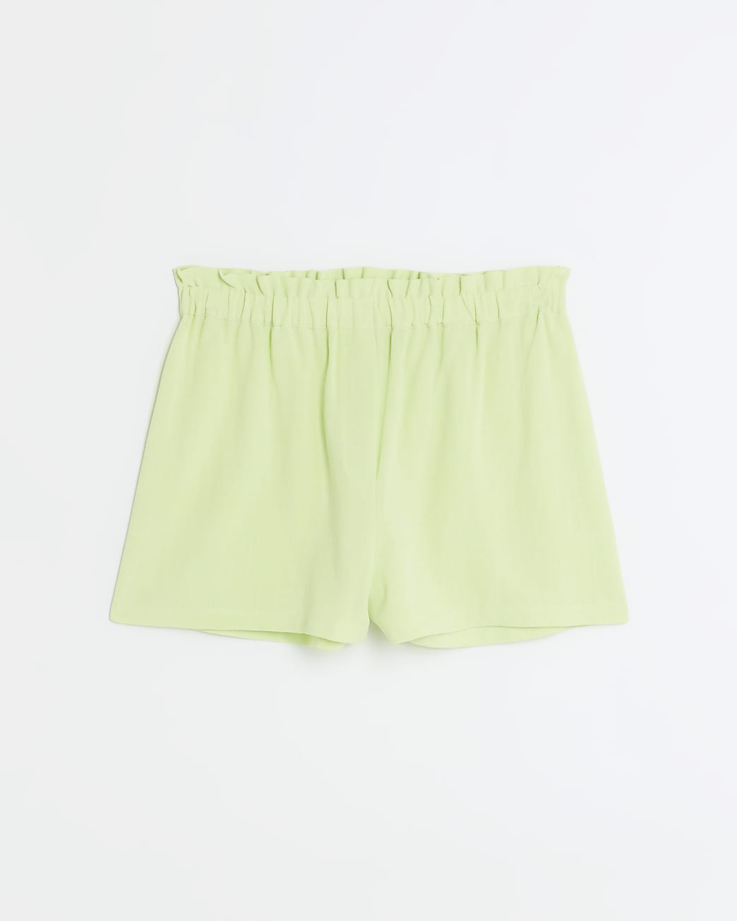 Lime green linen shorts