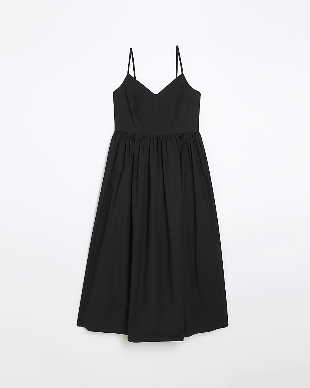 Black skater midi dress
