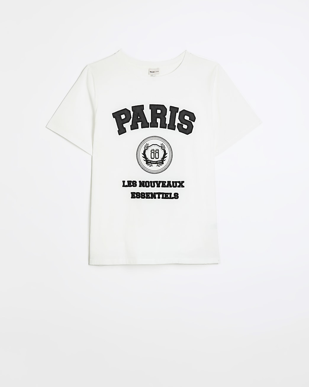 White embroidered Paris t-shirt