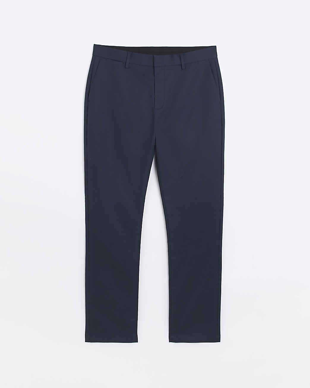 Navy slim fit smart chino trousers