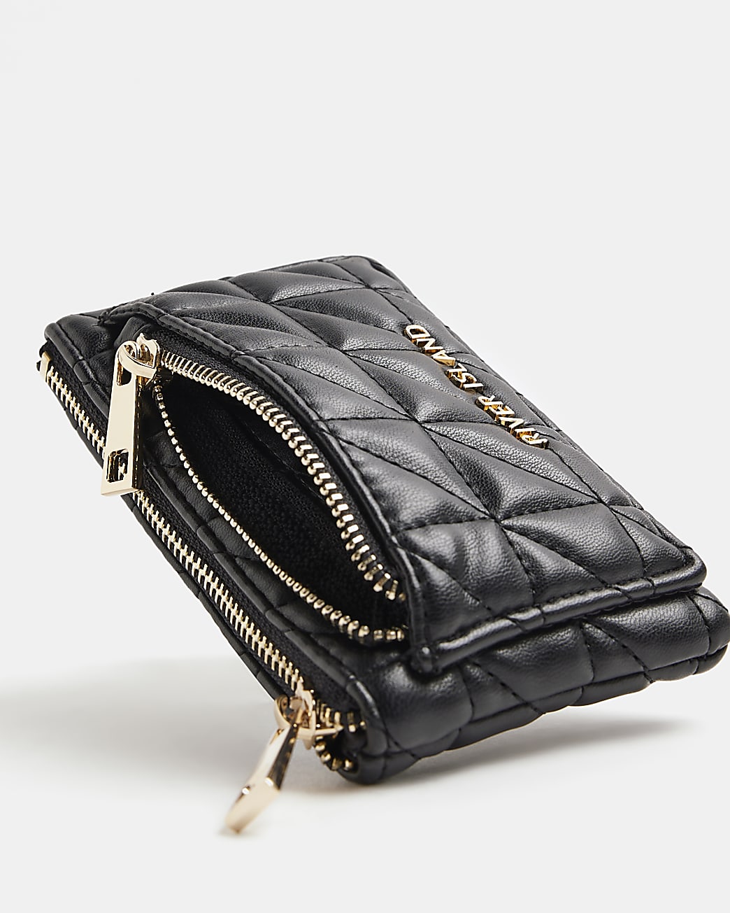 Black patent quilted purse