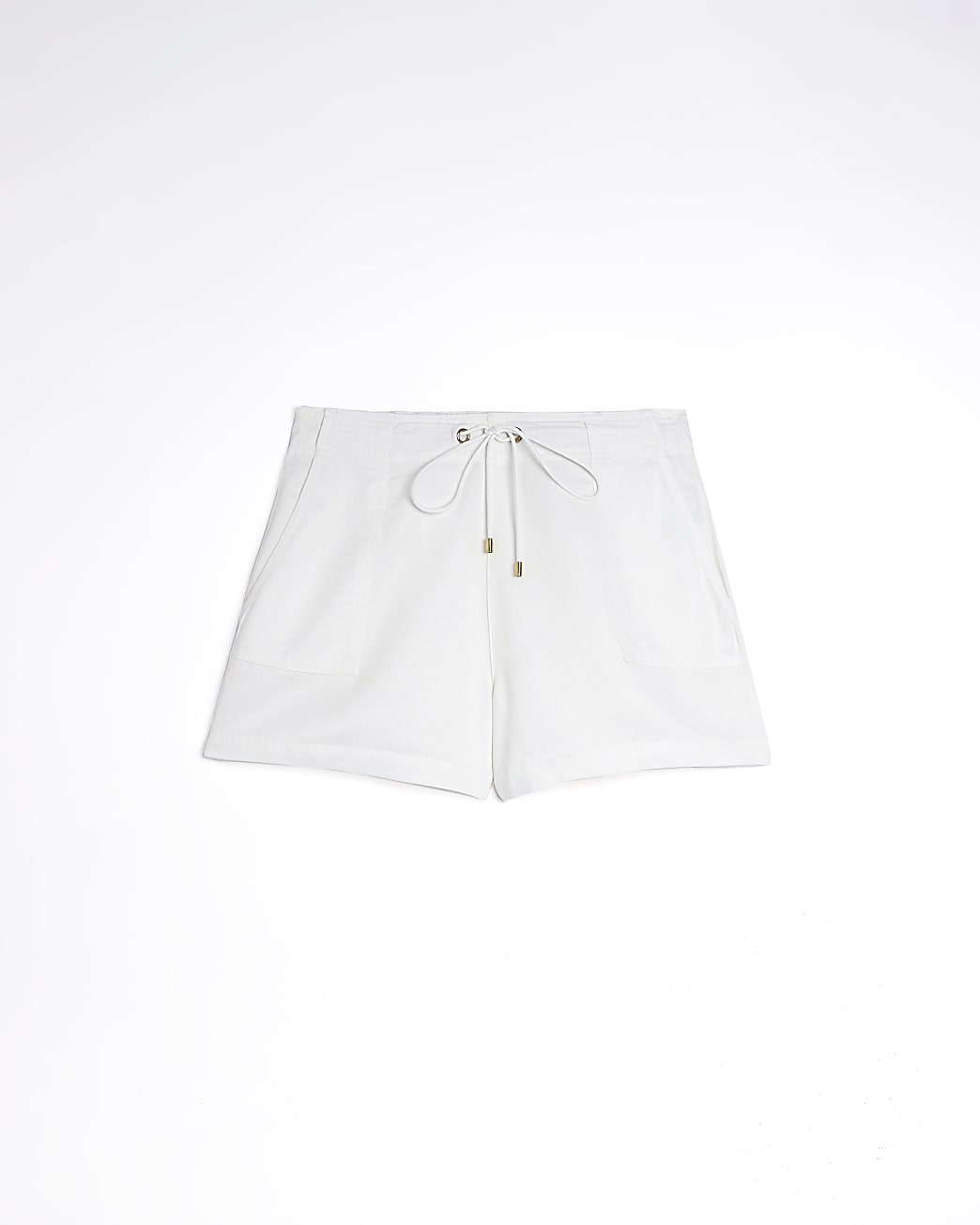 Ecru drawstring shorts