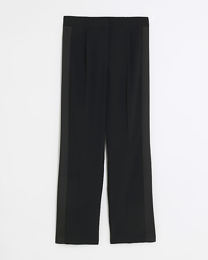 Black straight smart trousers