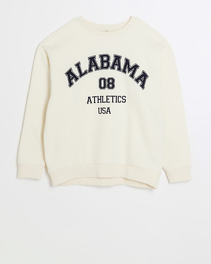 Beige graphic sweatshirt