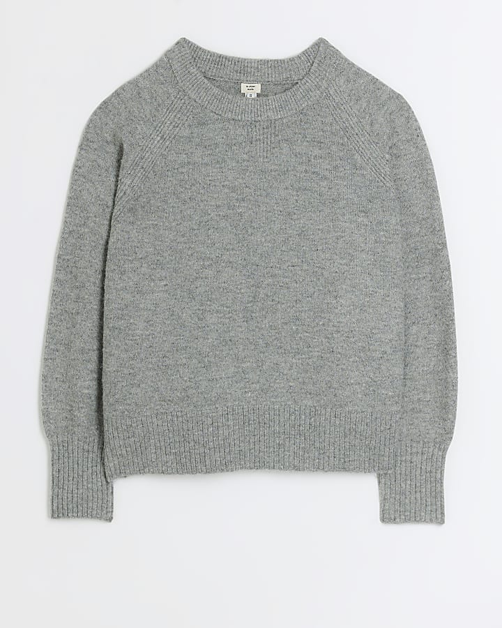 Grey knitted jumper