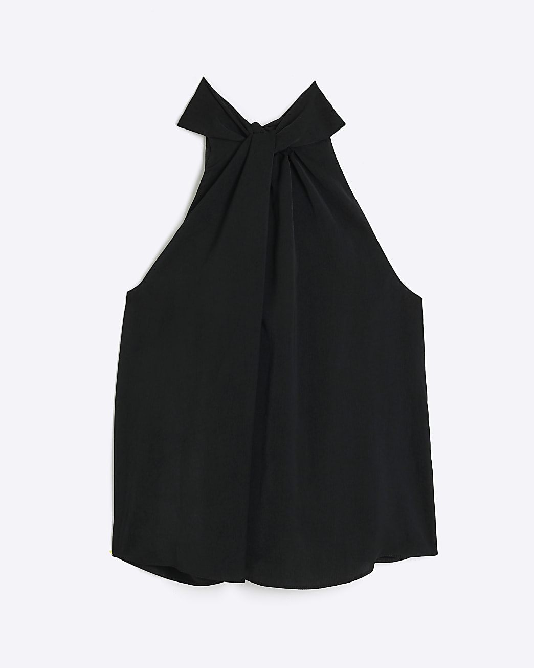 Black satin halter neck blouse