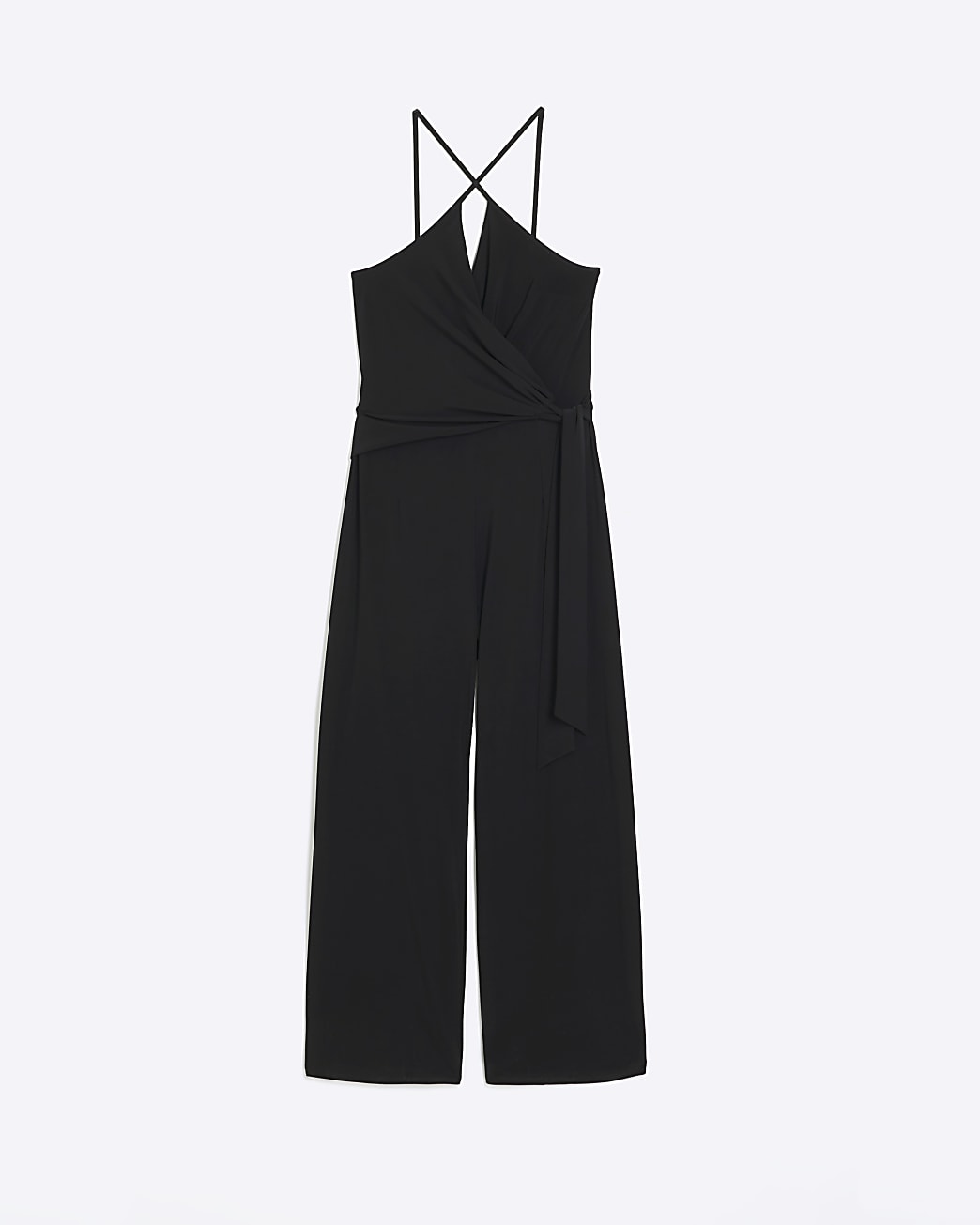 Black wrap jumpsuit