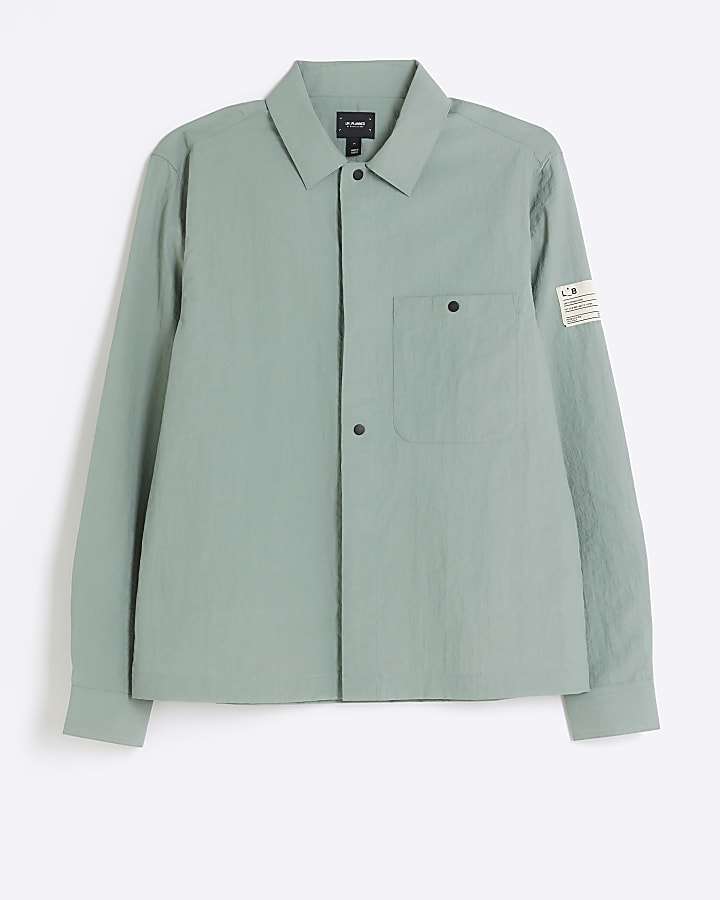 Green oversized fit utility jacket