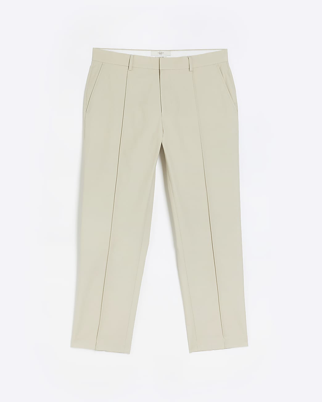 Stone tapered fit smart trousers
