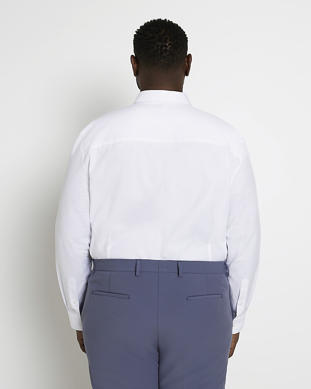 ?Big & Tall White regular fit easy iron shirt