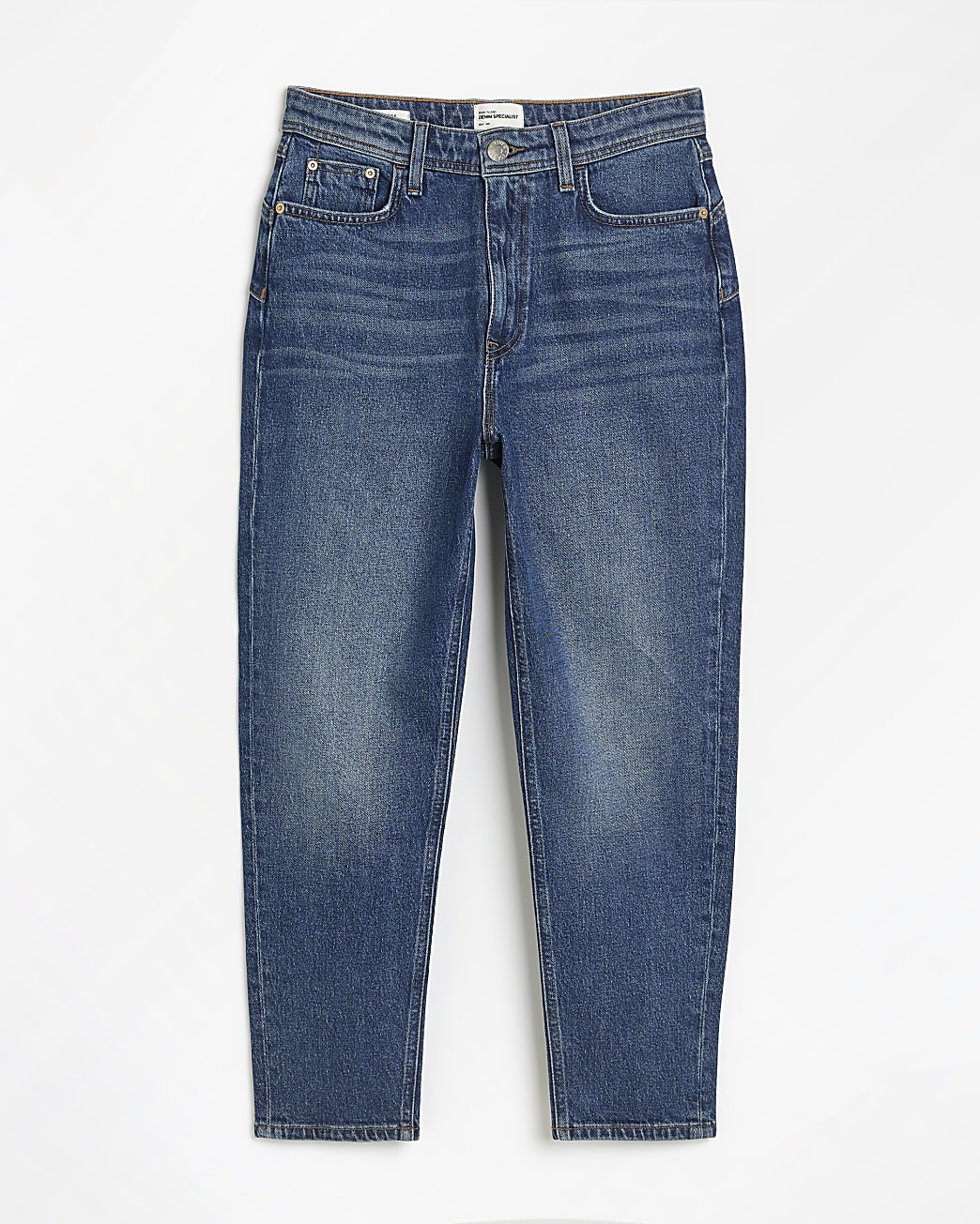 Blue high waisted bum sculpt mom jeans