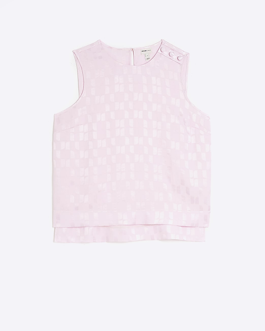 Pink satin tank top