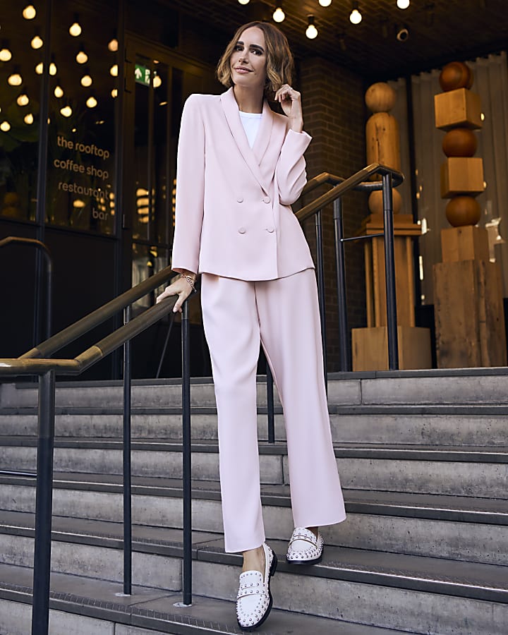 Pink wide leg trousers