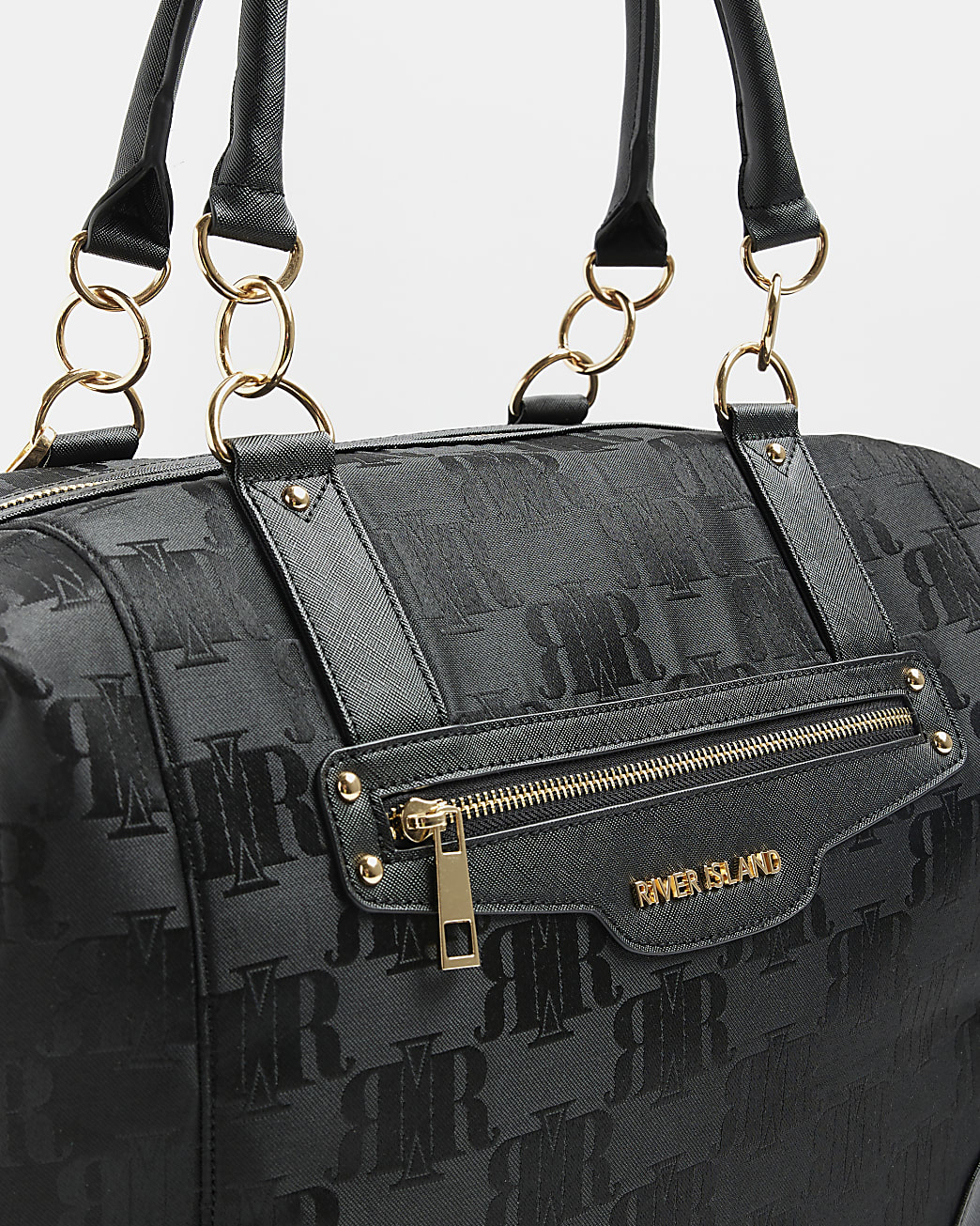 Black RI monogram holdall bag