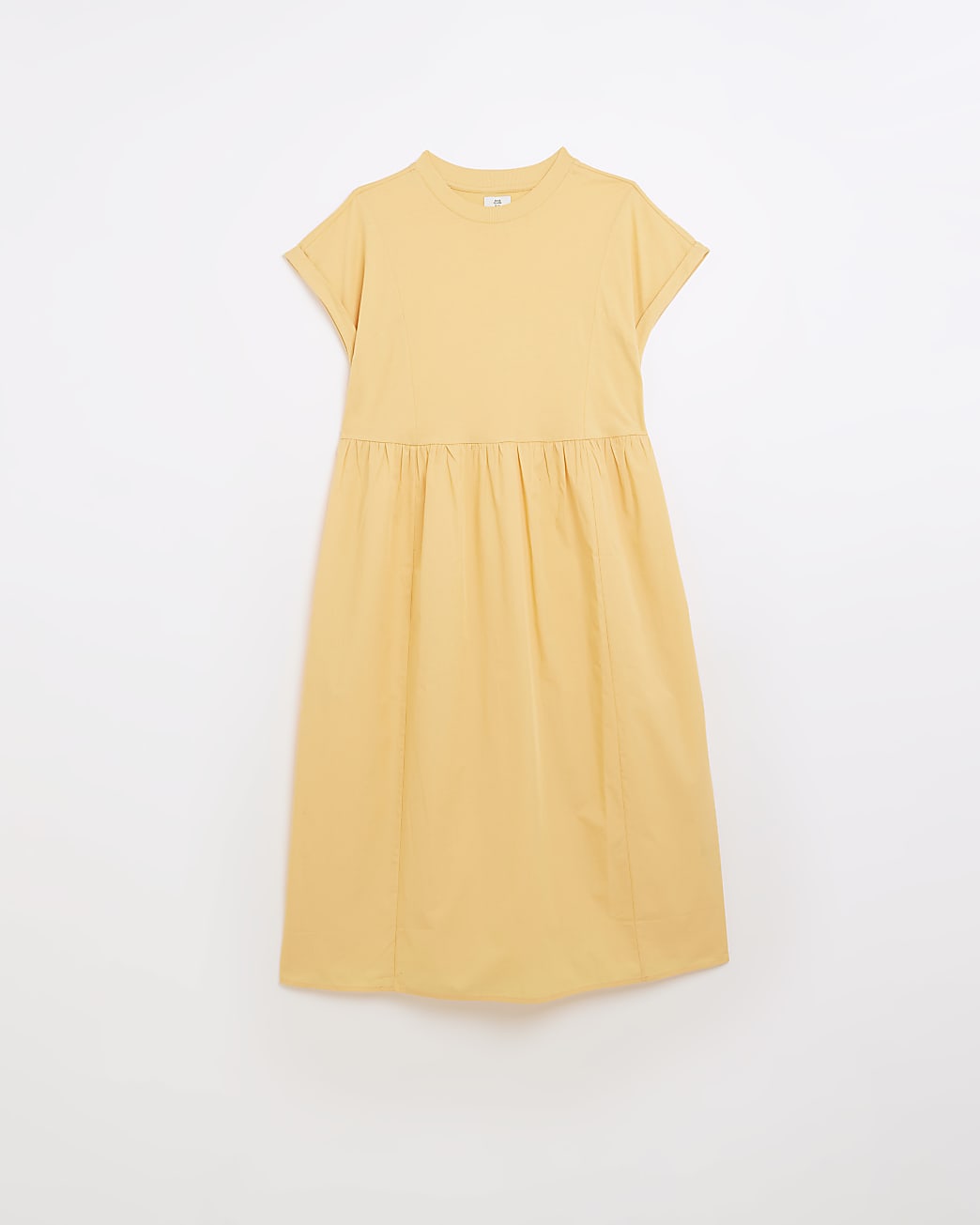 Plus orange poplin t-shirt midi dress