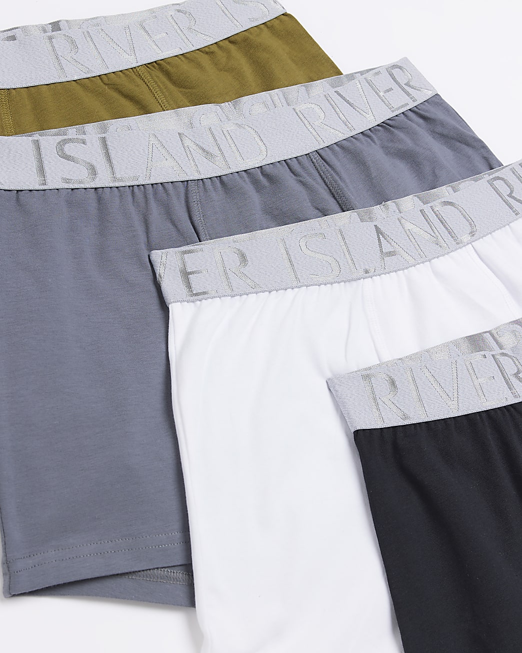Khaki regular fit multipack of 4 trunks