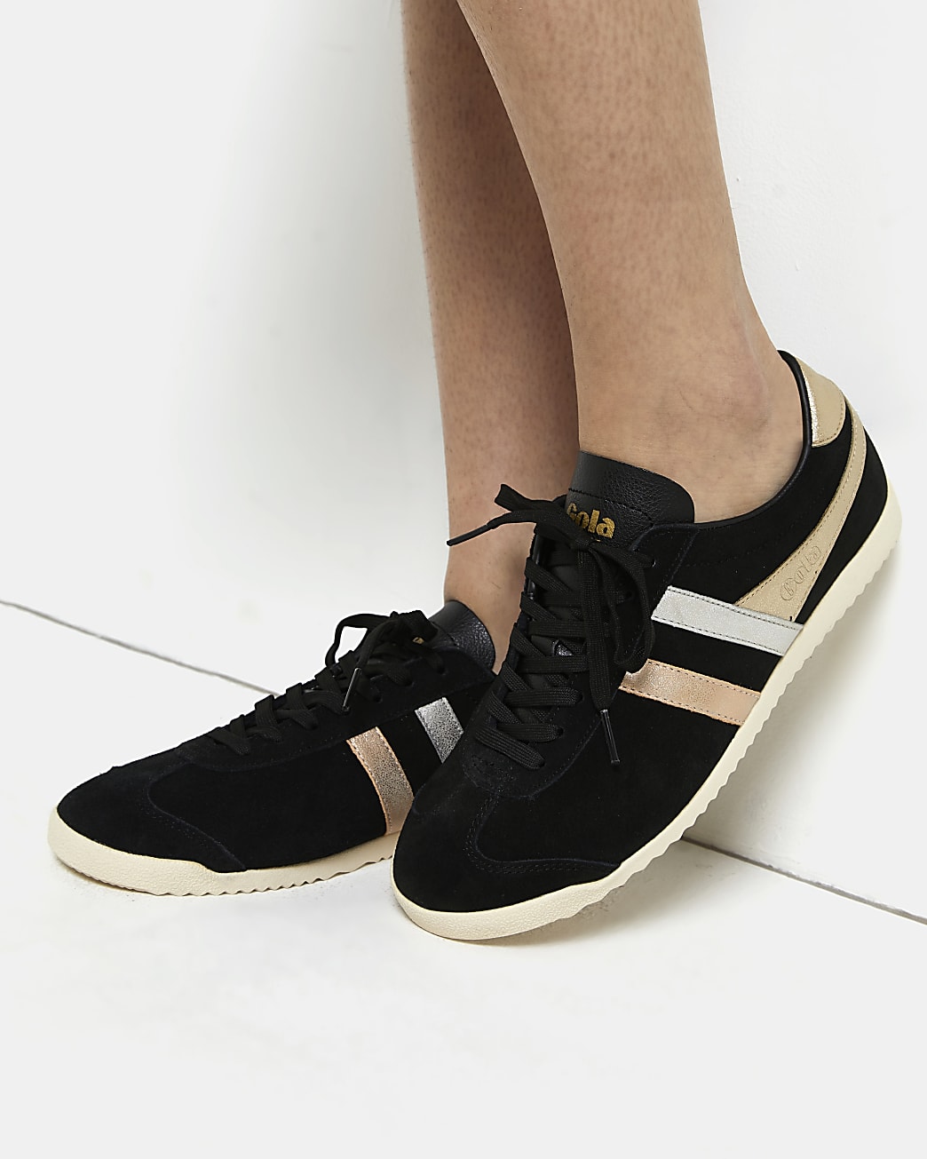 Gola black bullet trainers