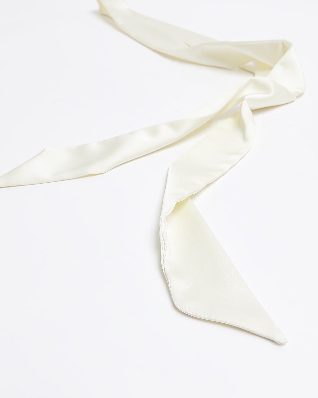 Cream satin scarf