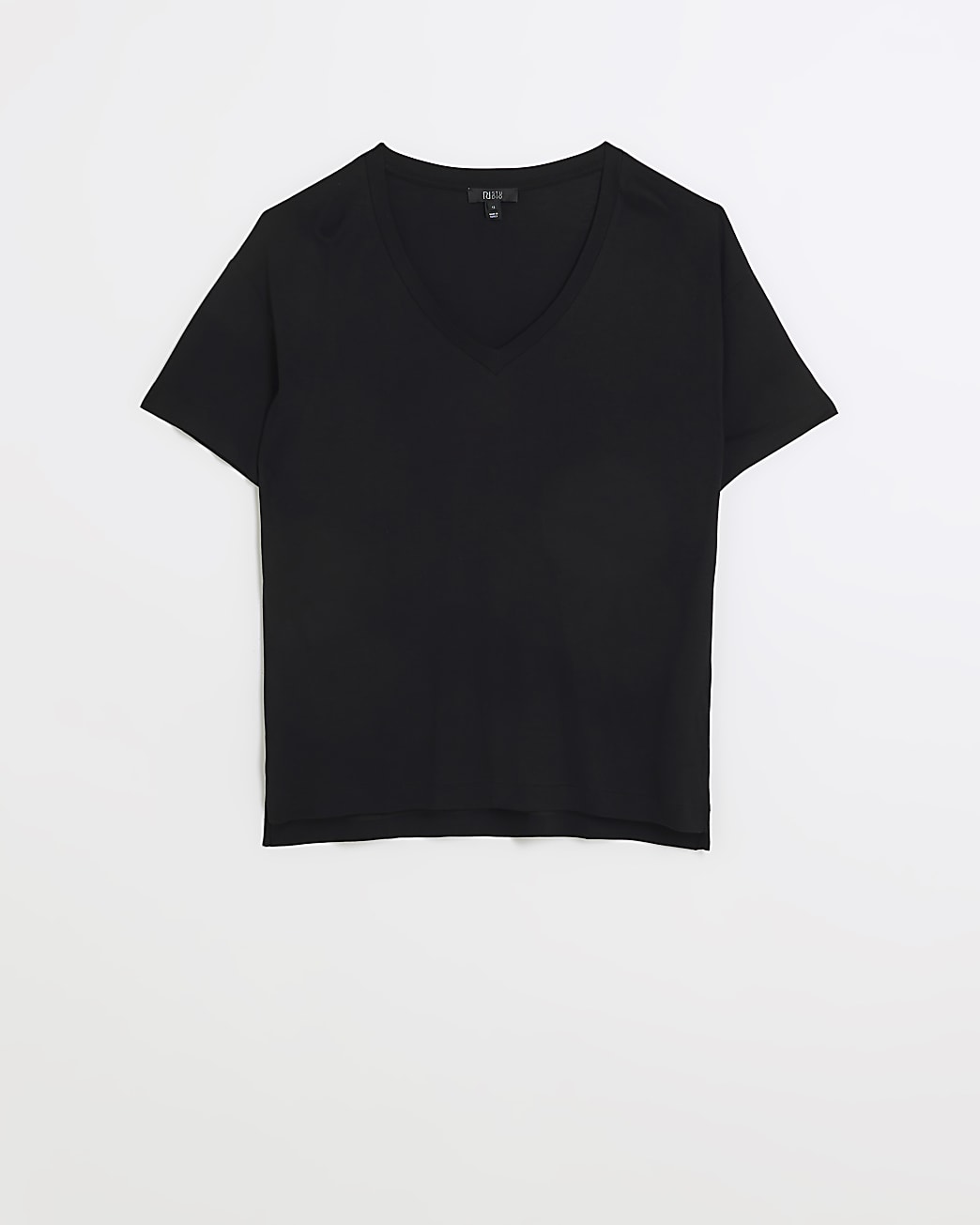 Black RI Studio scoop neck jersey t-shirt