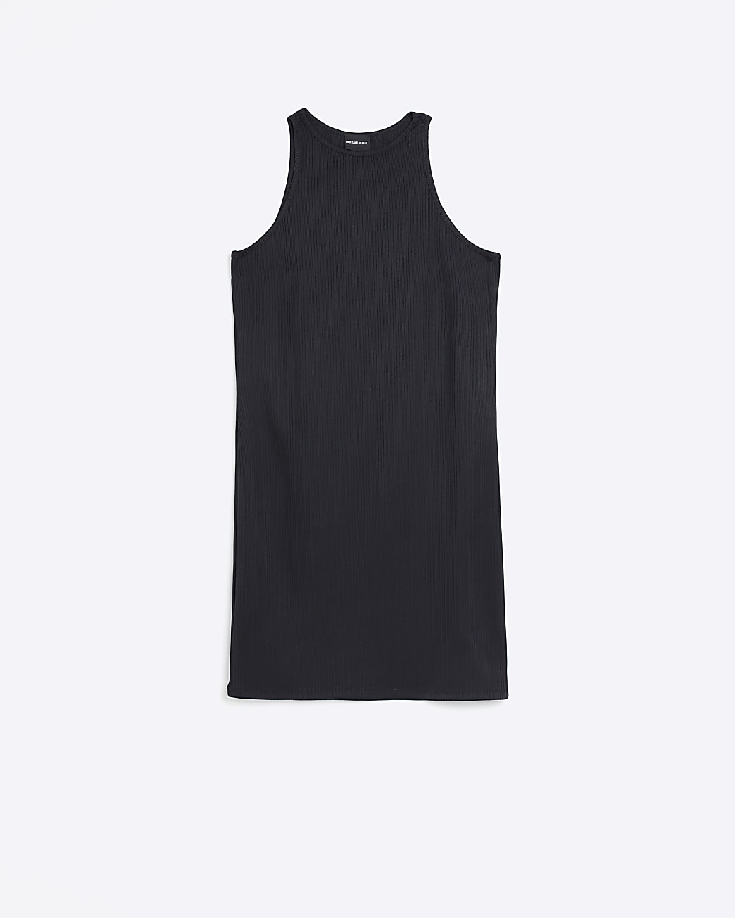 Petite black rib bodycon mini dress